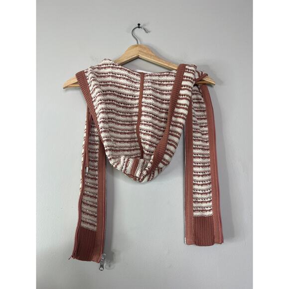 NEW Veronica Beard SHIKIA Striped Hoodie Dickey Mauve Brown Multicolor - Picture 7 of 8